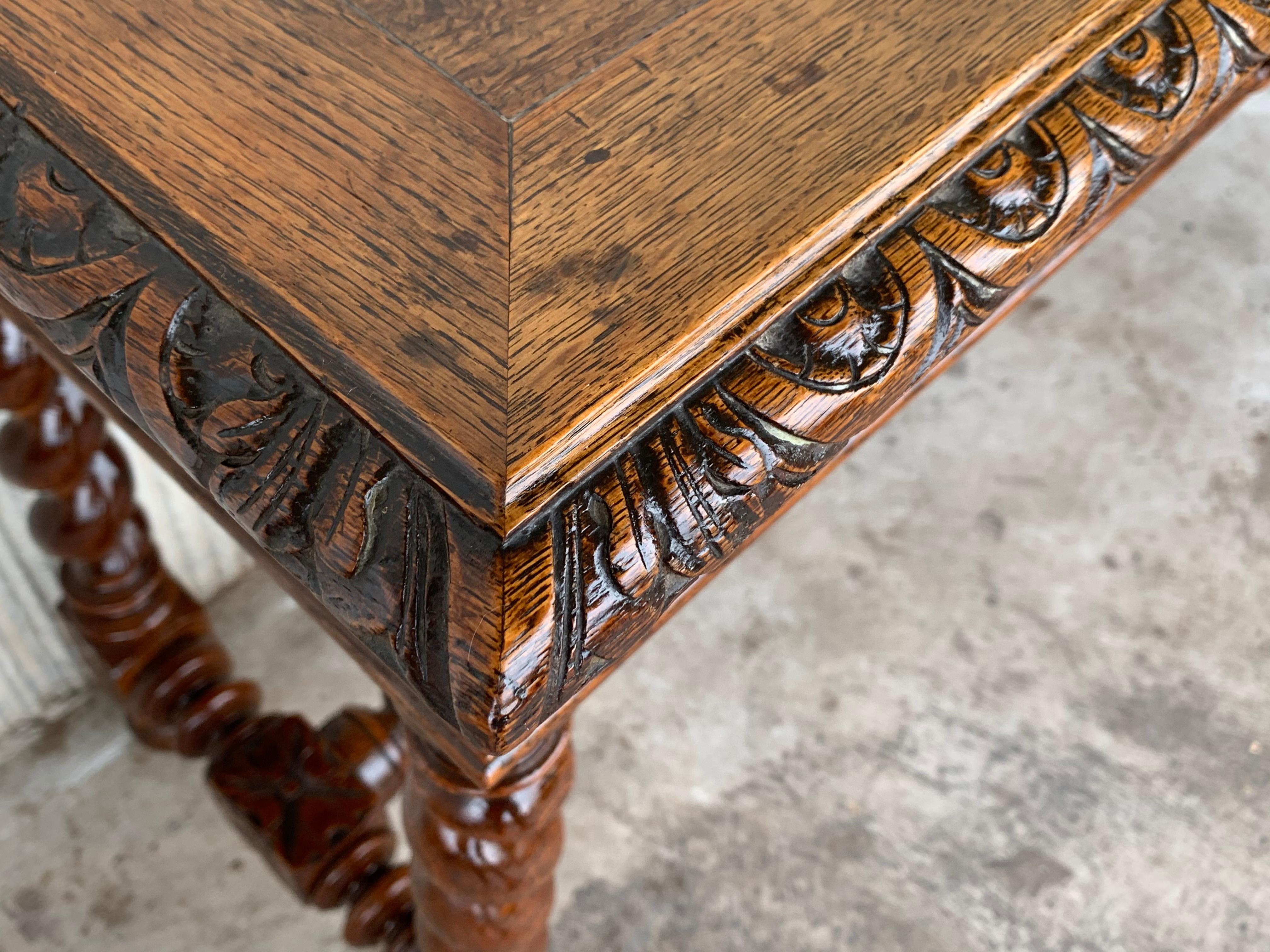 Early 19th Century Carved Walnut Wood Catalan Spanish Console Table 9