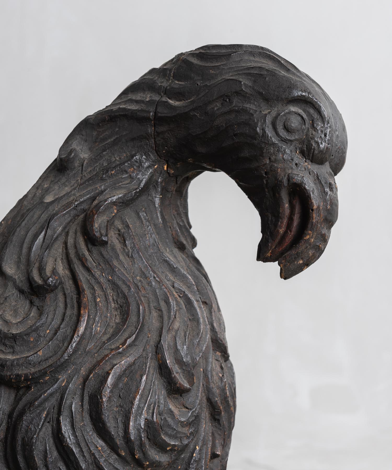 Hand-Carved Early 19th Century Carved Wooden Eagles