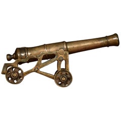 Early 19th Century Cast Brass Desk Cannon