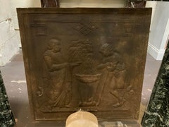 Early 19th Century Cast Iron Fireback from France