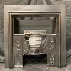 Early 19th Century Cast Iron Carron Georgian Hob Grate Fireplace Insert