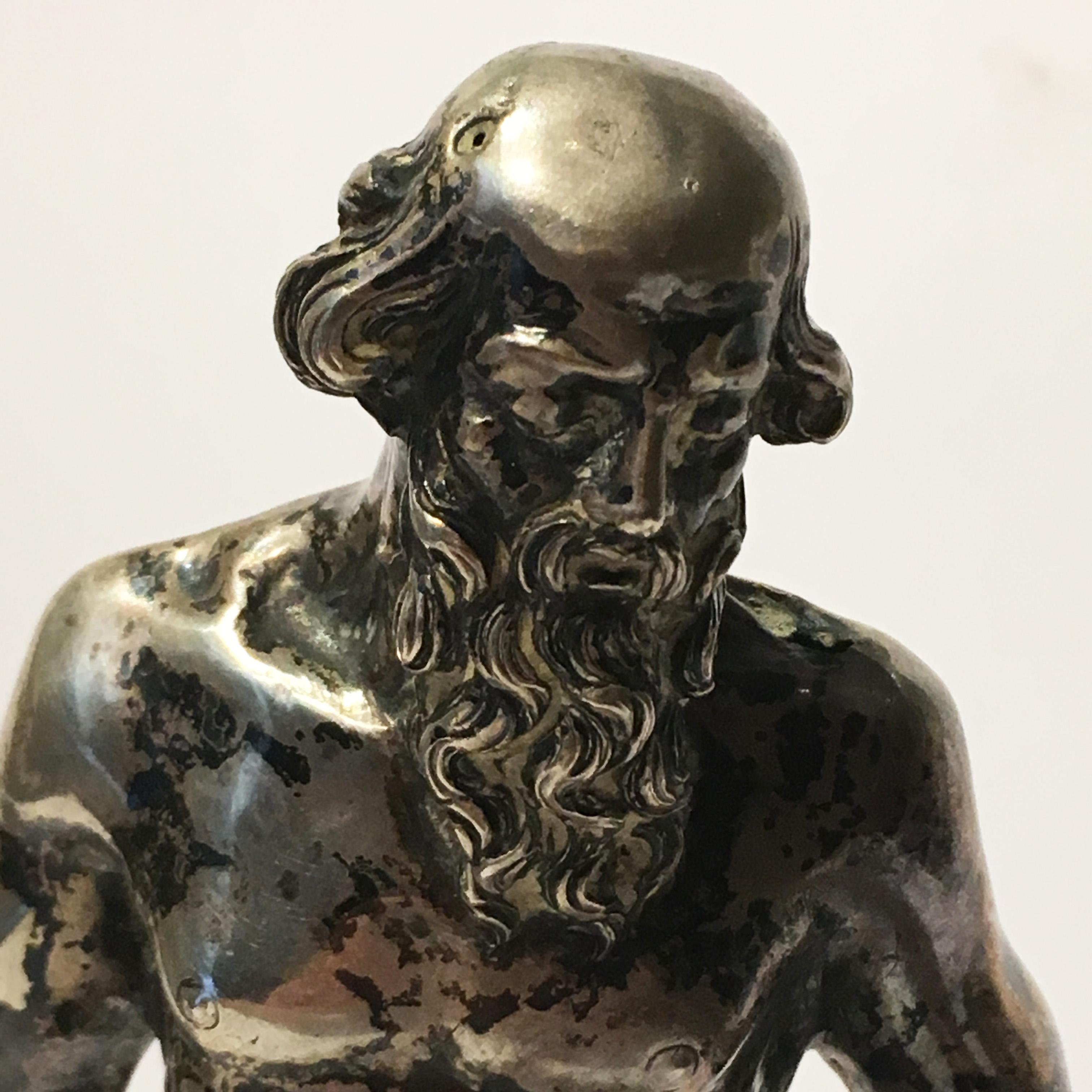 Early 19th Century Central Italian Silver Sculpture of Saint Jerome 10