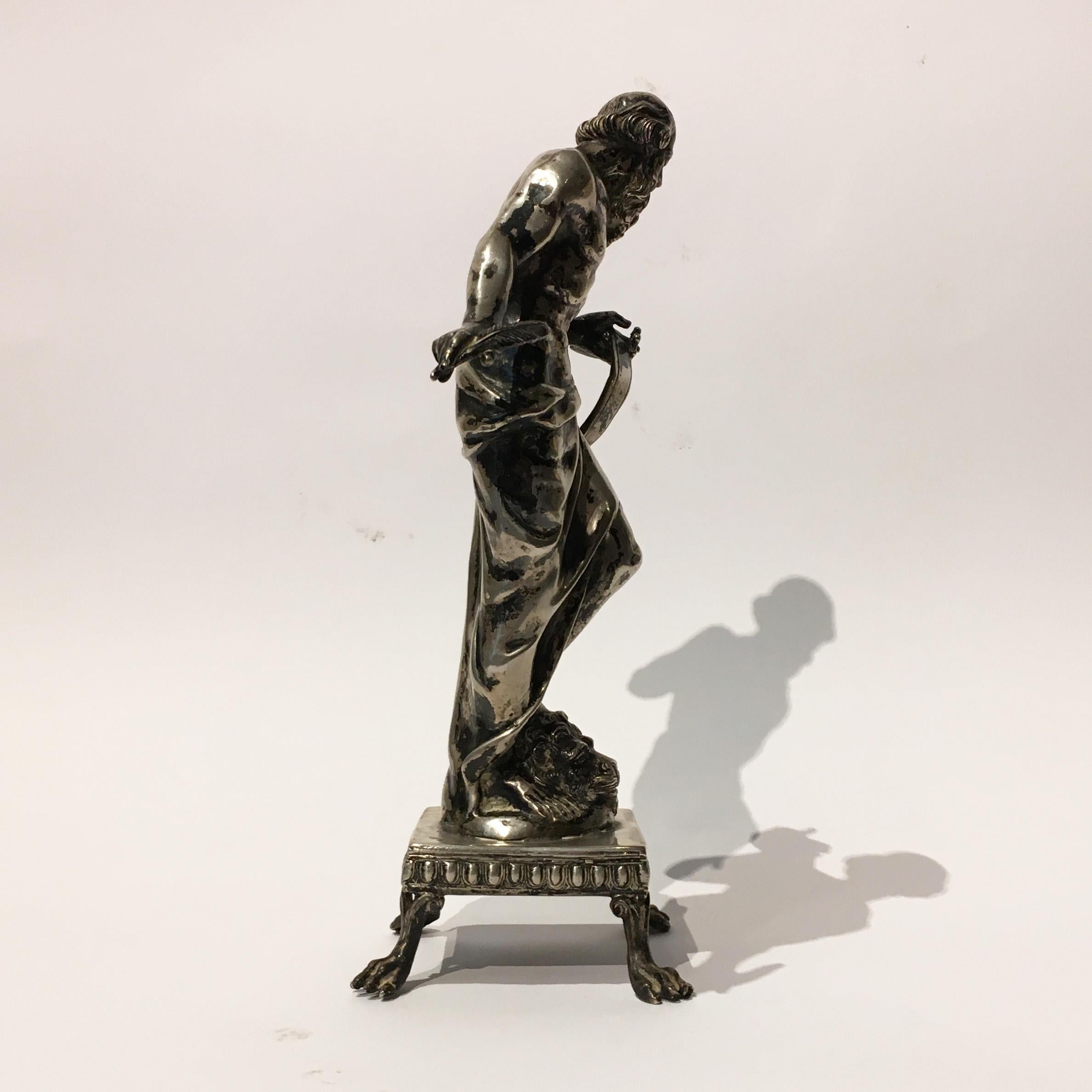 Early 19th Century Central Italian Silver Sculpture of Saint Jerome 1