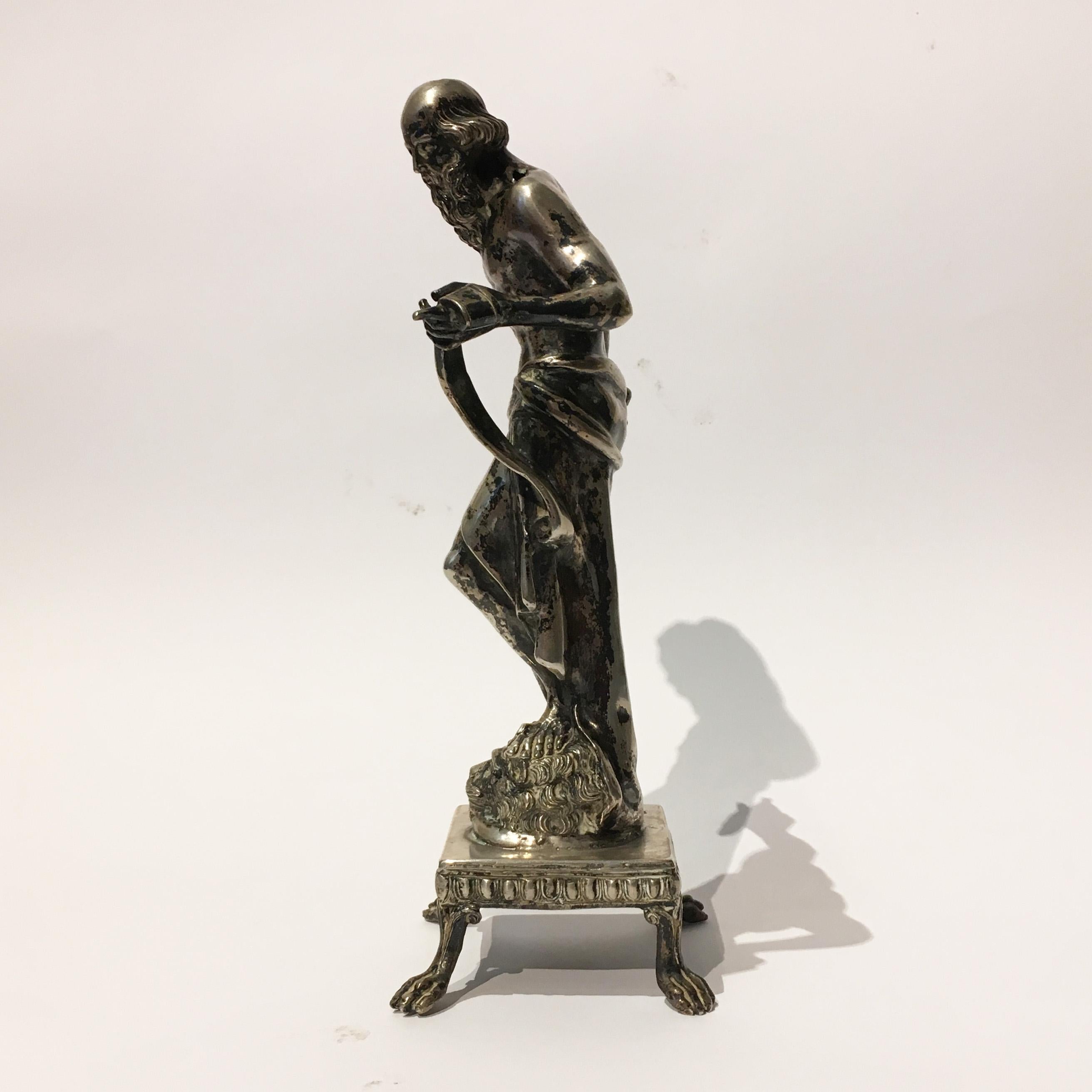 Early 19th Century Central Italian Silver Sculpture of Saint Jerome 4
