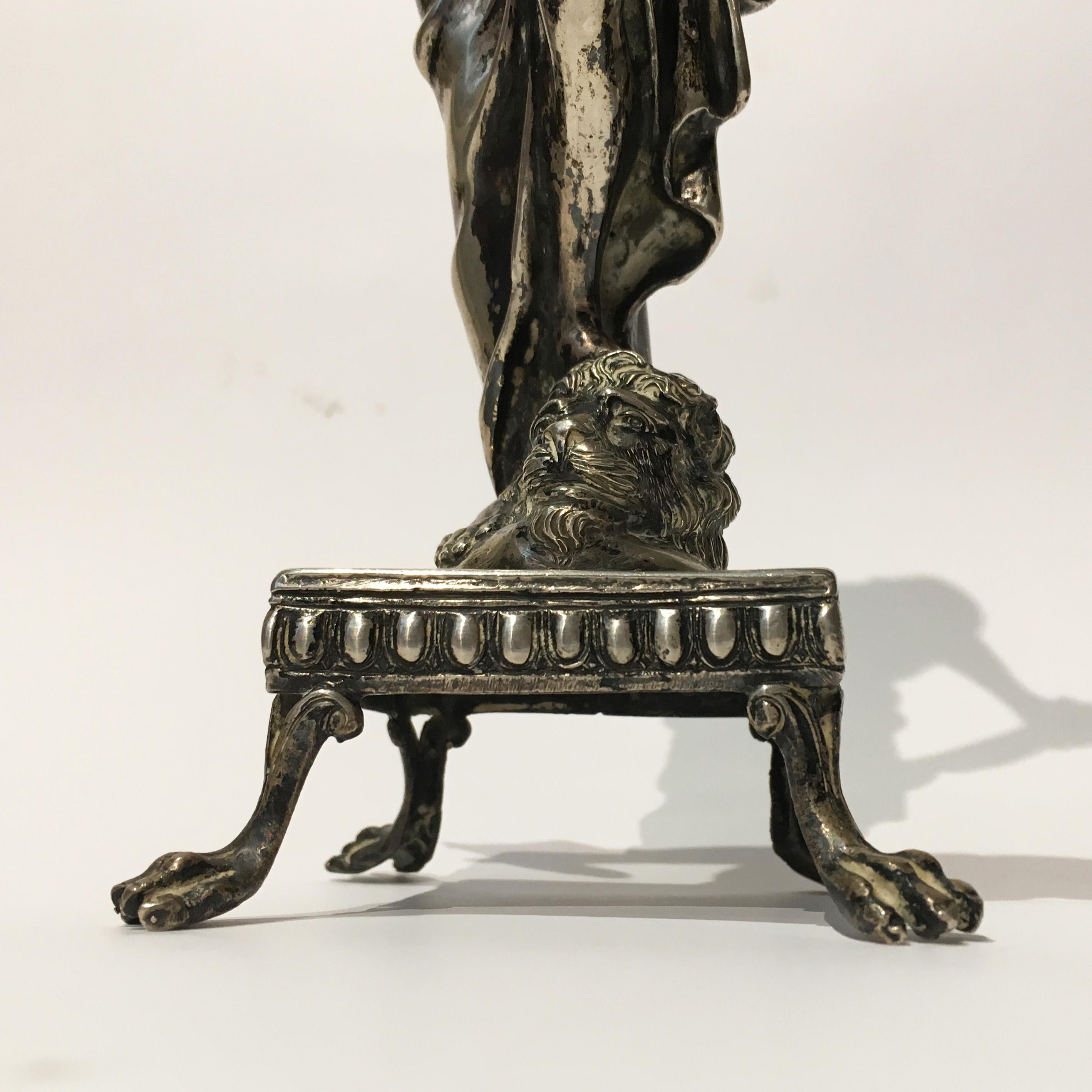 Early 19th Century Central Italian Silver Sculpture of Saint Jerome 6