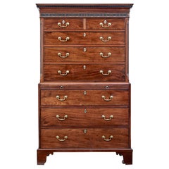 Early 19th Century Channel Island Mahogany Chest on Chest