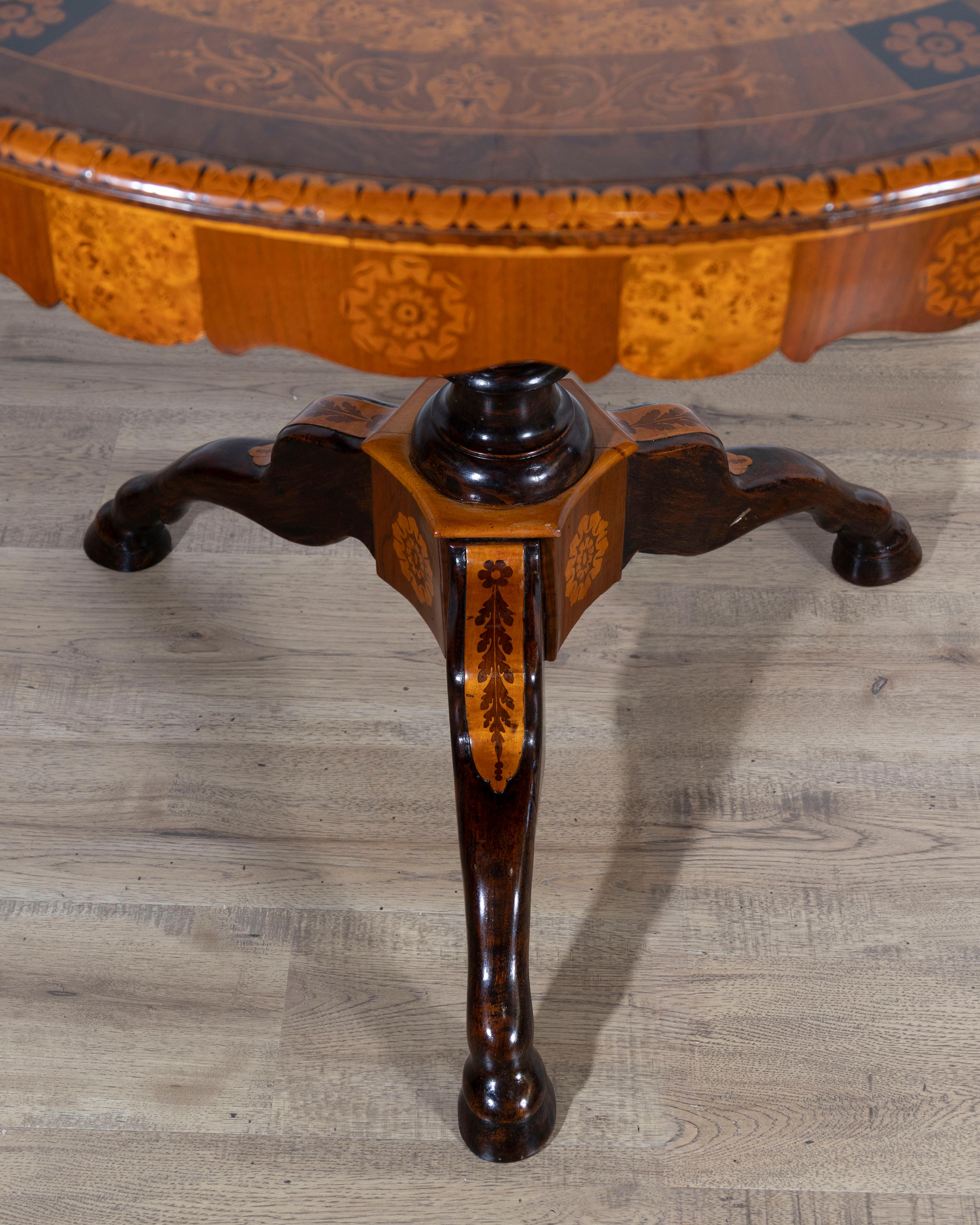 Early 19th Century Charles X Center Table With Inlays 9