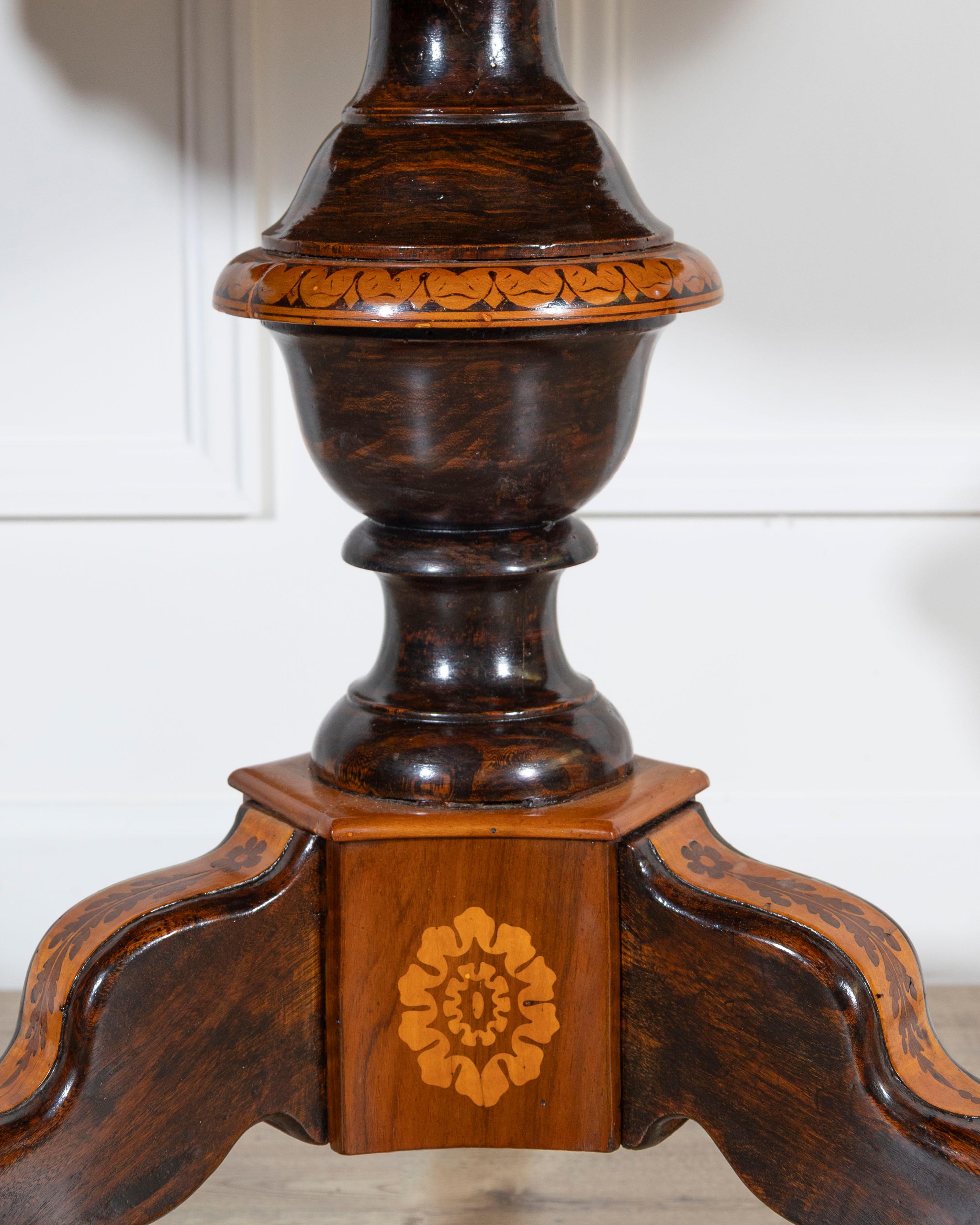 Early 19th Century Charles X Center Table With Inlays 4