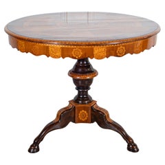 Frühes 19. Jahrhundert Charles X Mitteltisch mit Intarsien