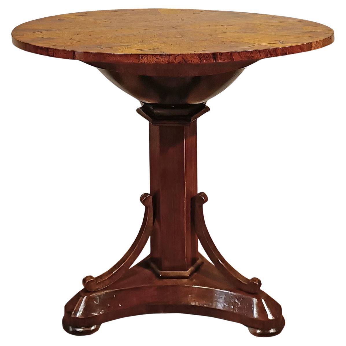 TABLE À CAFÉ CHARLES X DU DÉBUT DU 19e SIÈCLE EN NOYER