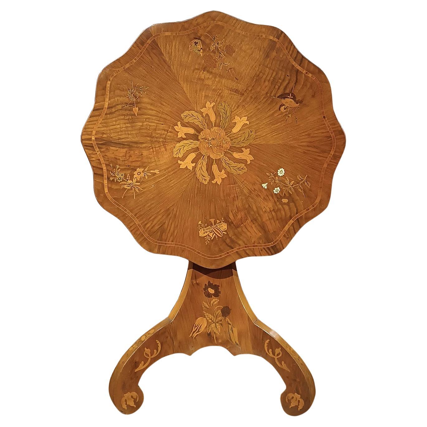 EARLY 19th CENTURY CHARLES X INLAID 'SAIL' TABLE