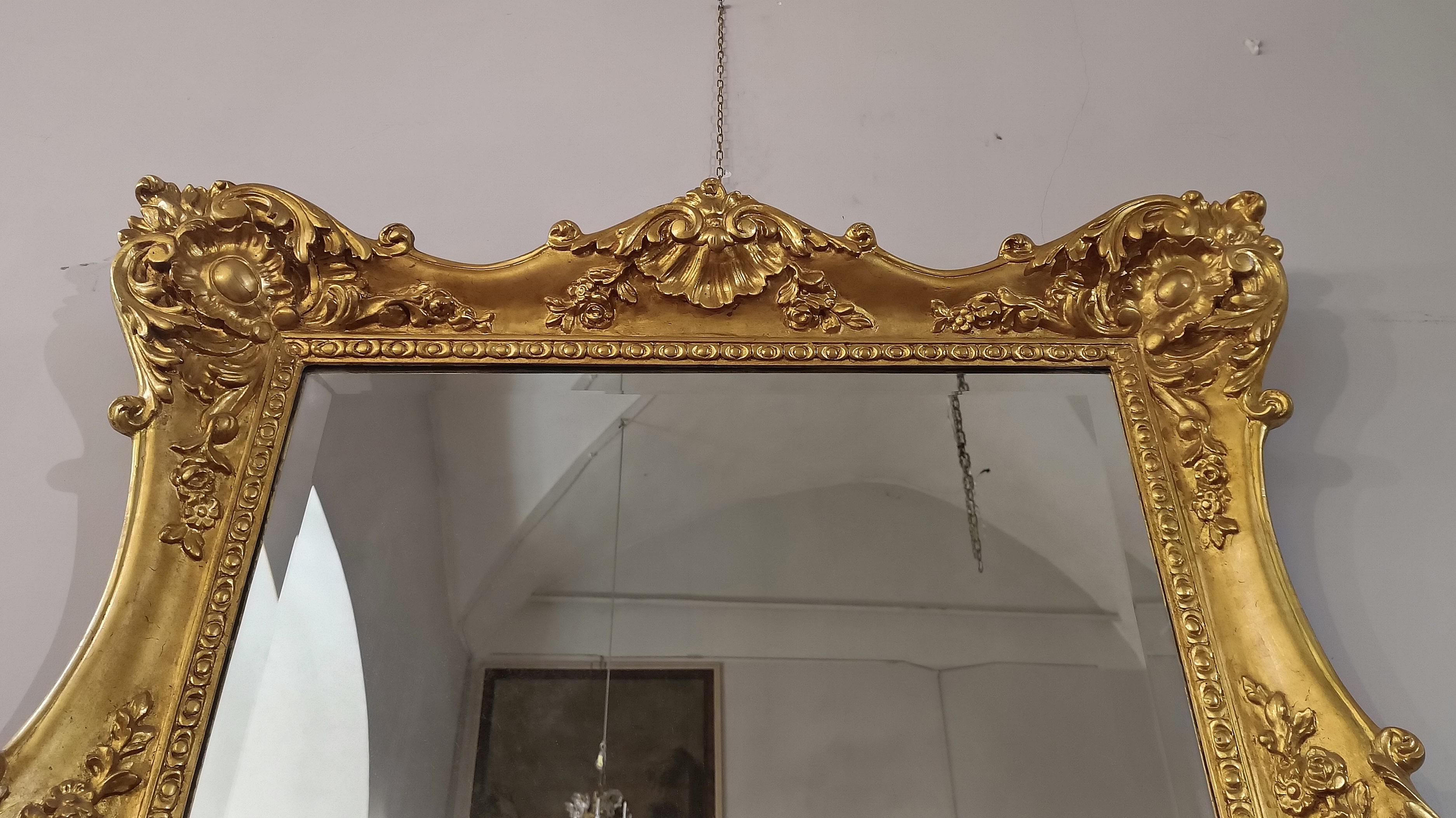 Hand-Carved EARLY 19th CENTURY CHARLES X RECTANGULAR MIRROR For Sale