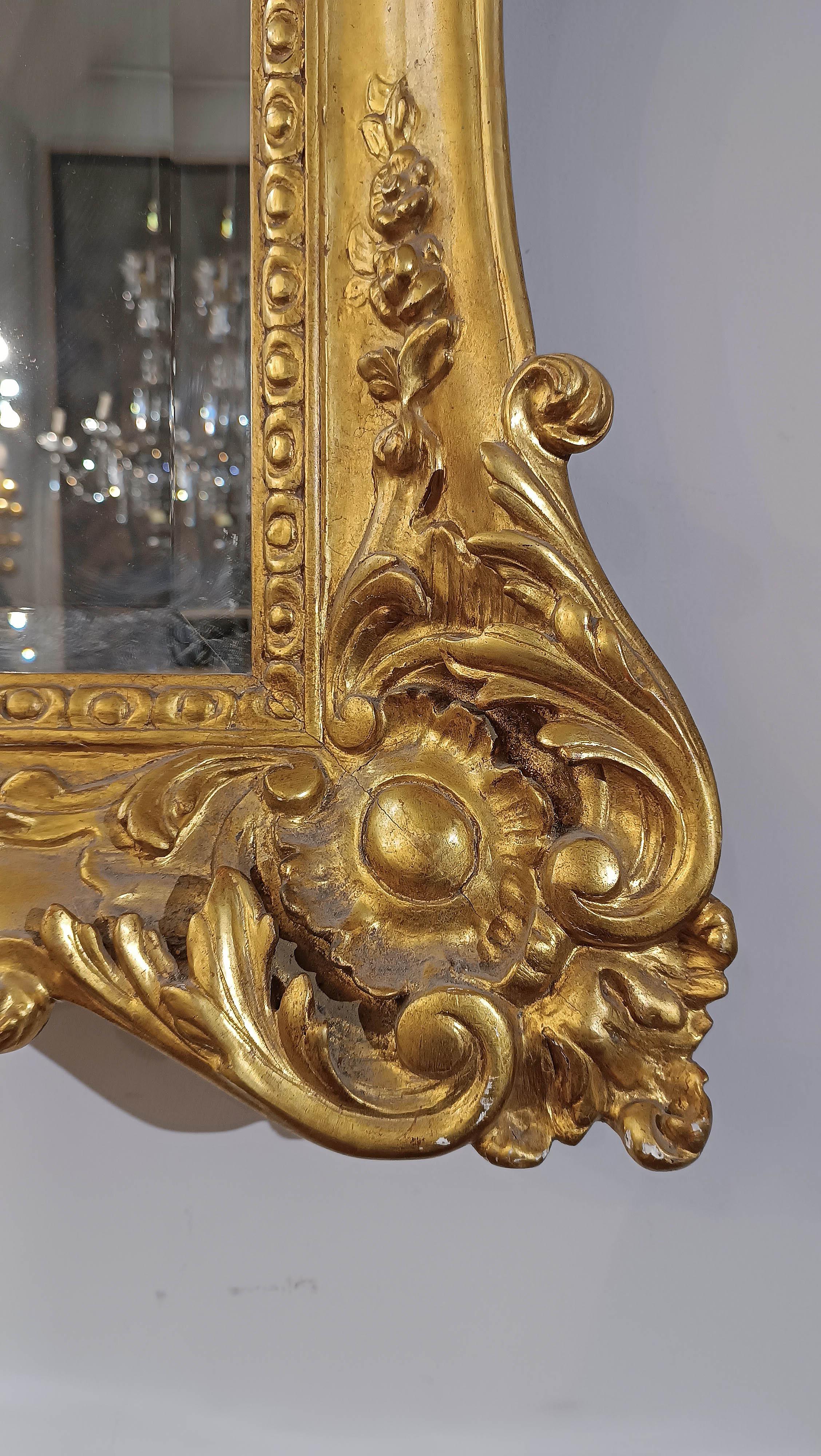 19th Century EARLY 19th CENTURY CHARLES X RECTANGULAR MIRROR For Sale