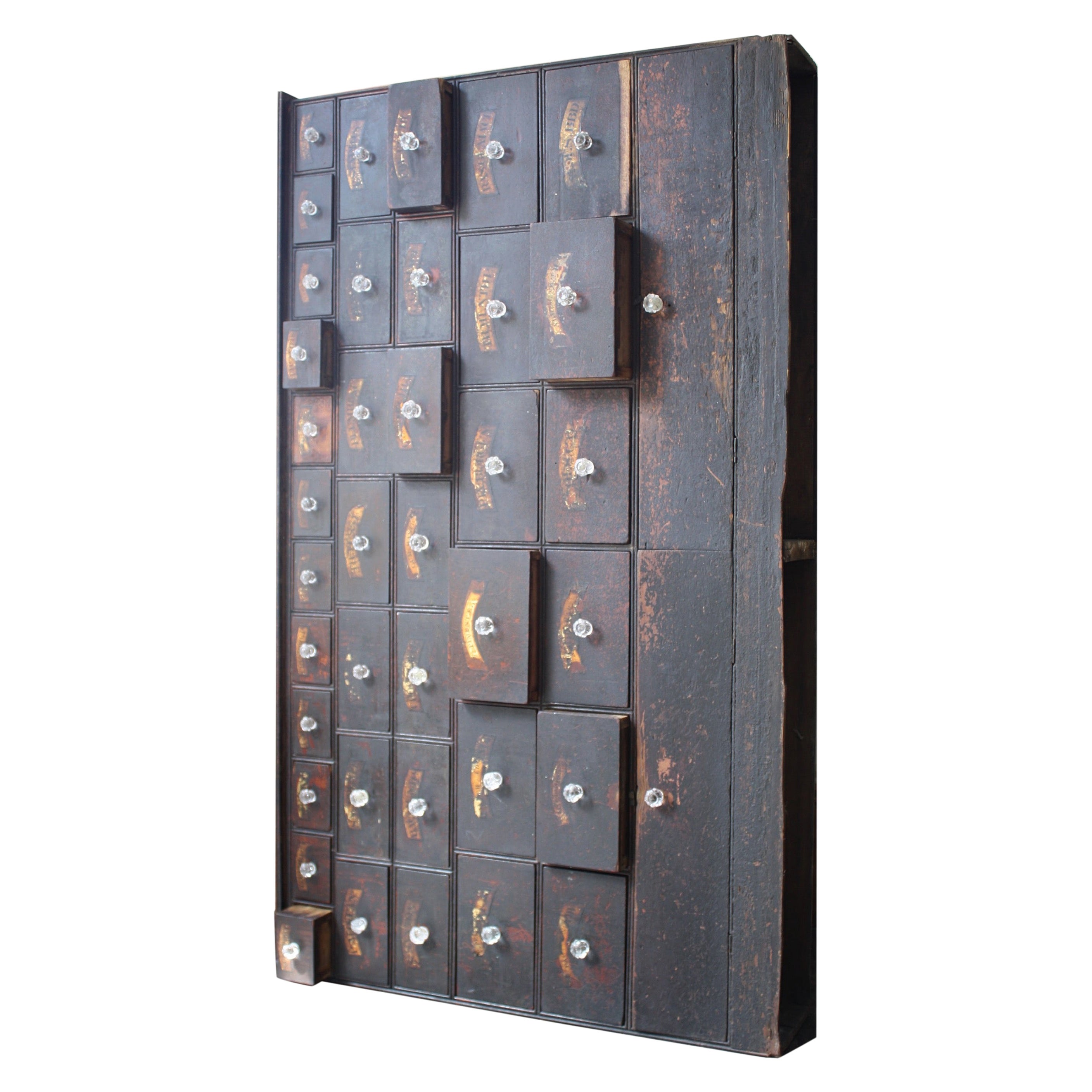 Early 19th Century Chemist Apothecary Drug Pharmacy Drawers Bratley Pontefract