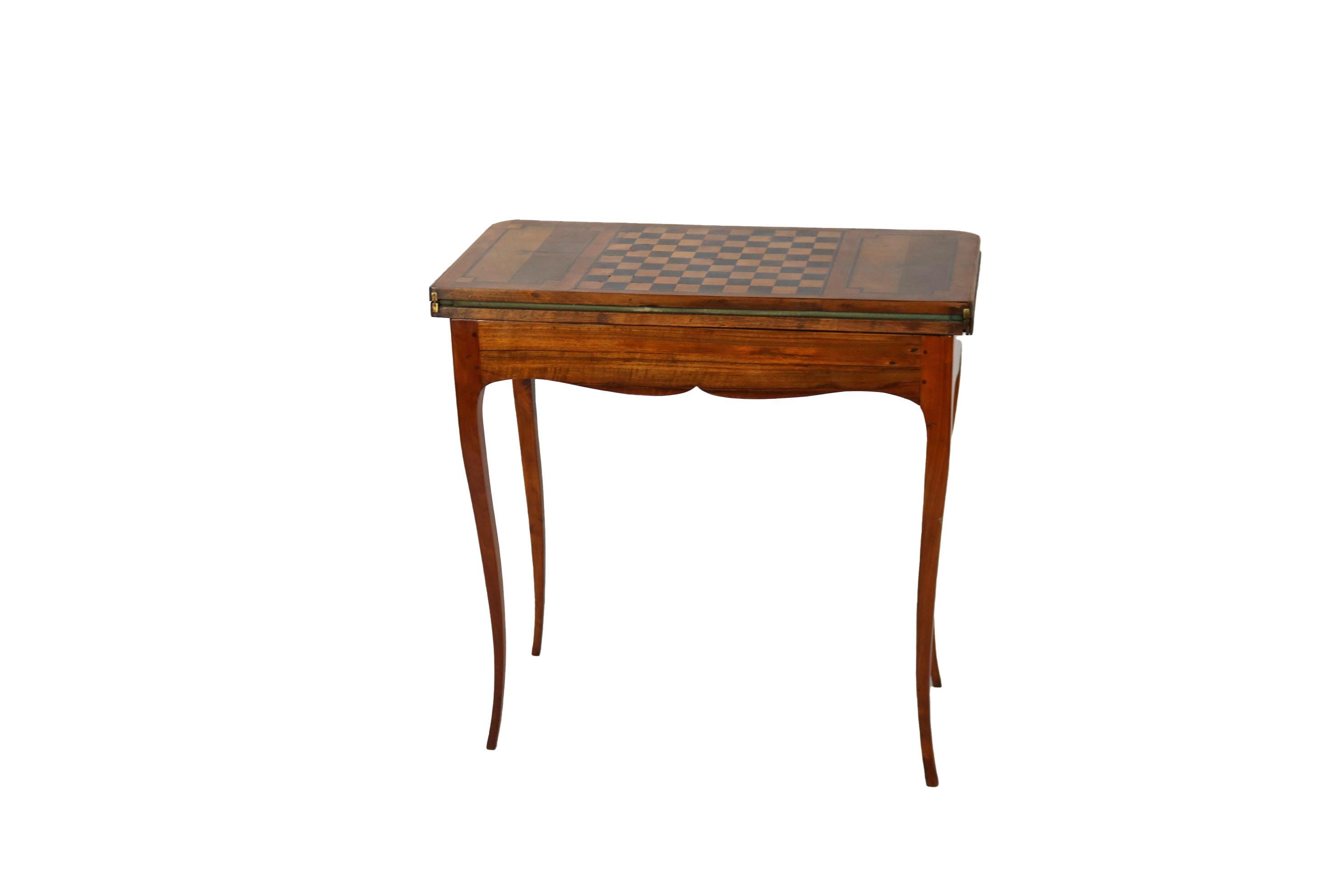 French Early 19th Century Cherry And Walnut Card Table For Sale