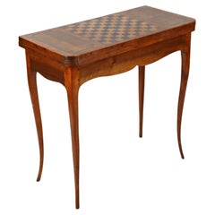 Antique Early 19th Century Cherry And Walnut Card Table