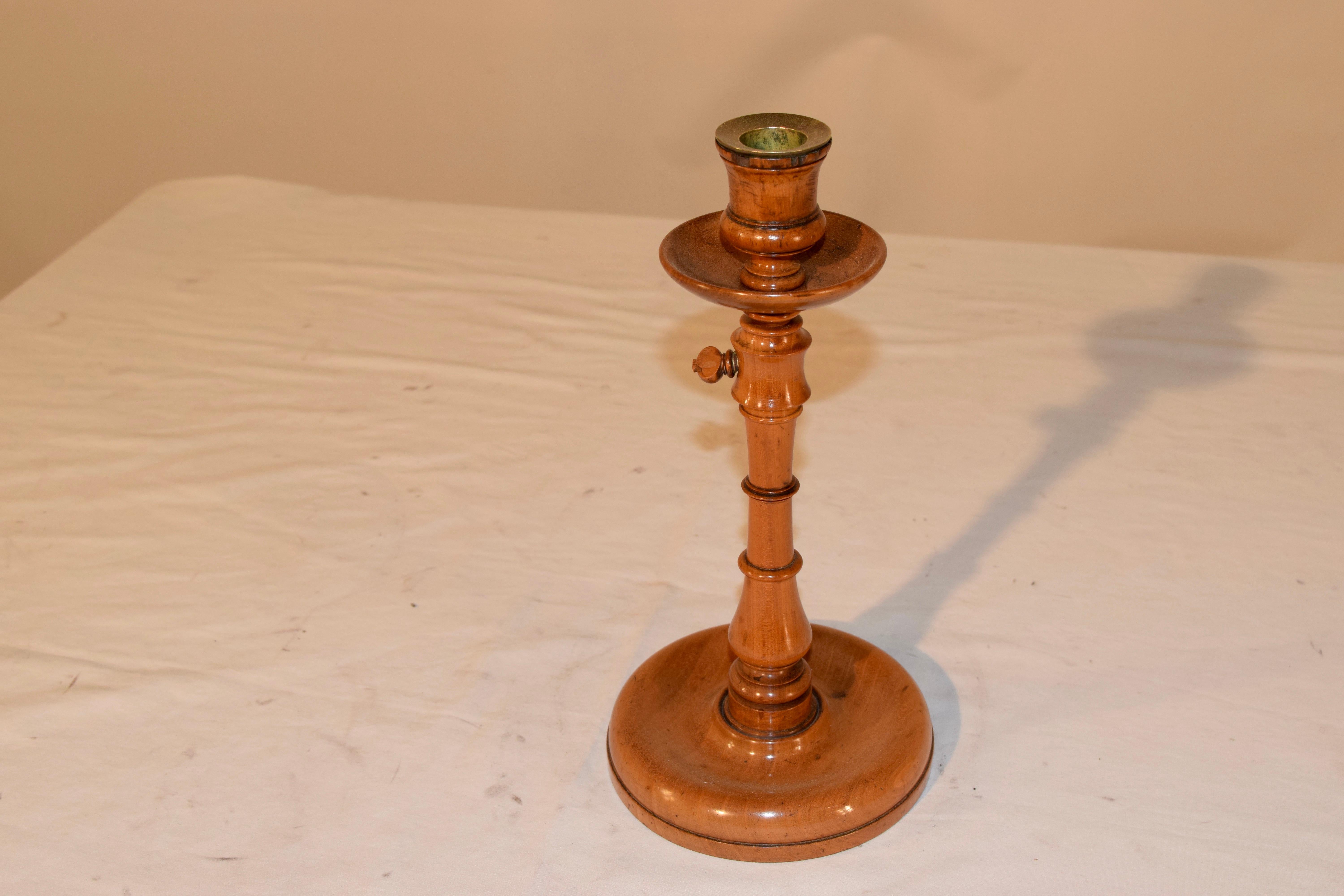 Victorian Early 19th Century Cherry Candlestick