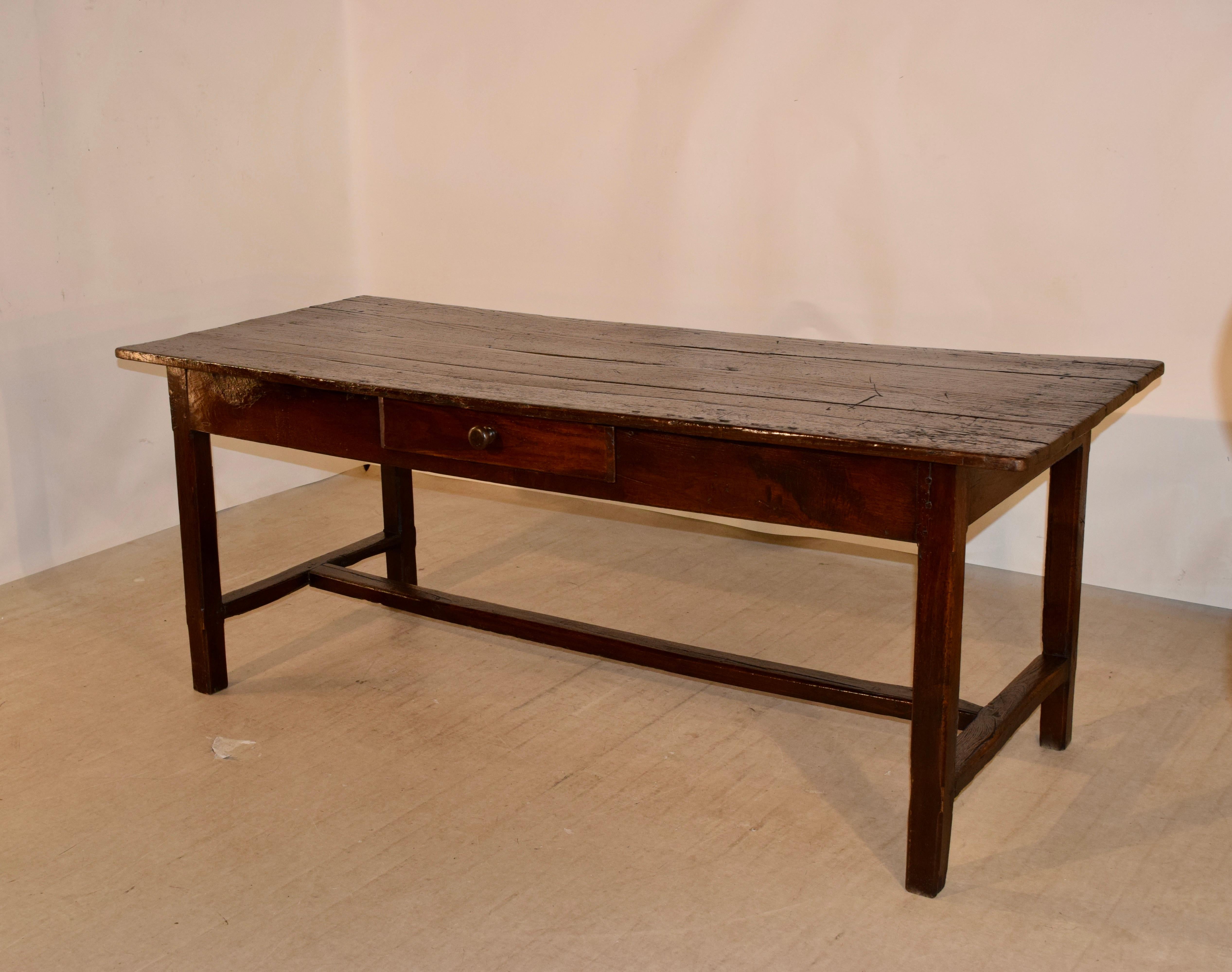 Early 19th Century Chestnut Table In Good Condition In High Point, NC