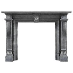 Early 19th Century Chimneypiece of Italian Bardiglio Imperiale Marble