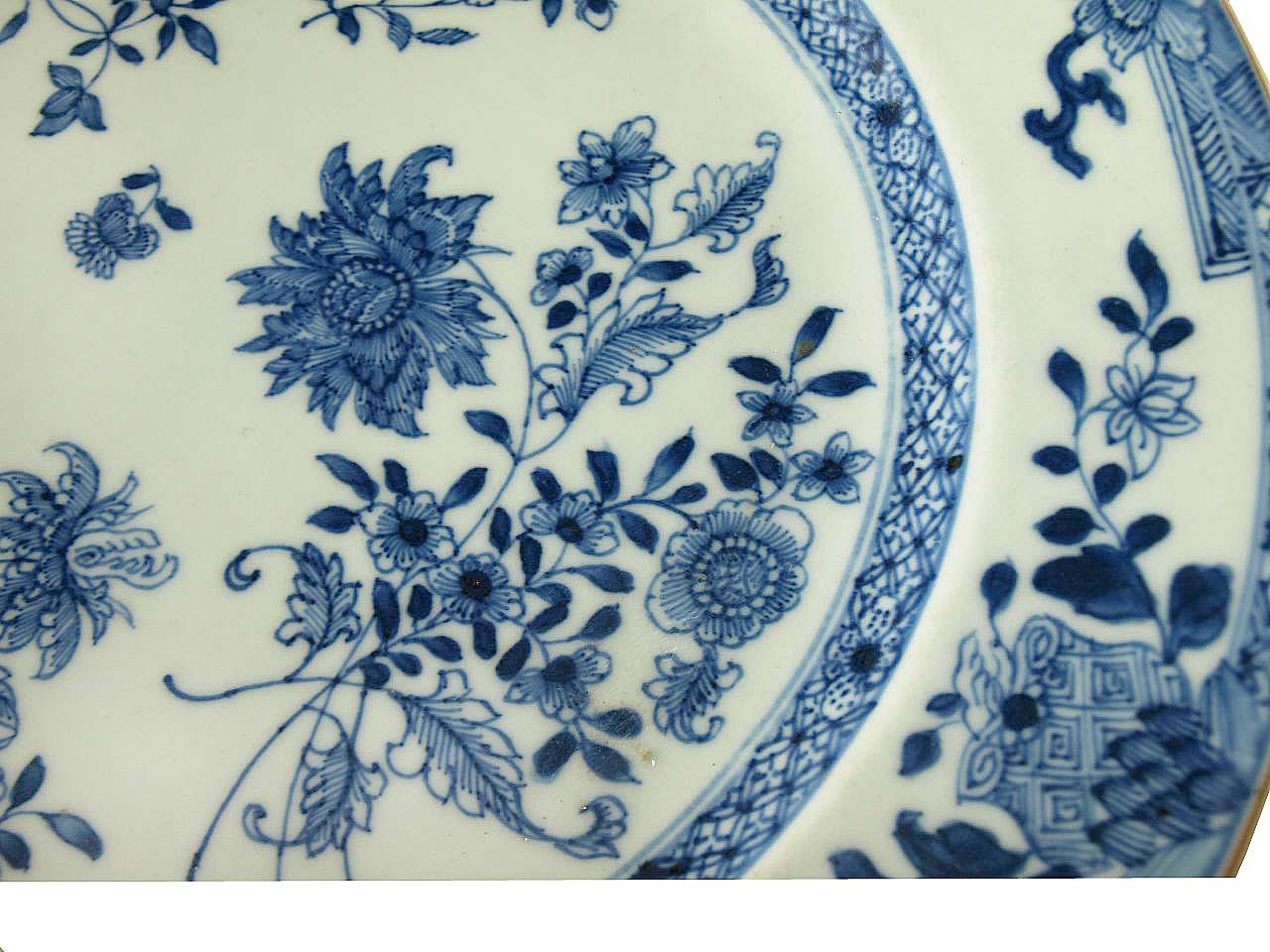 Glazed Early 19th Century Chinese Blue and White Charger