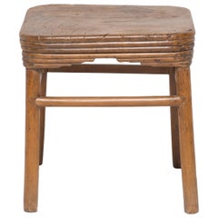 Early 19th Century Chinese Burled Top Feng Deng Stool