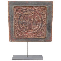 Early 19th Century Chinese Carved Panel on Stand