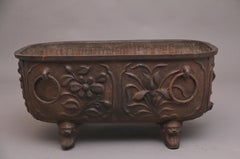 Early 19th Century Chinese cast iron temple bath with script
