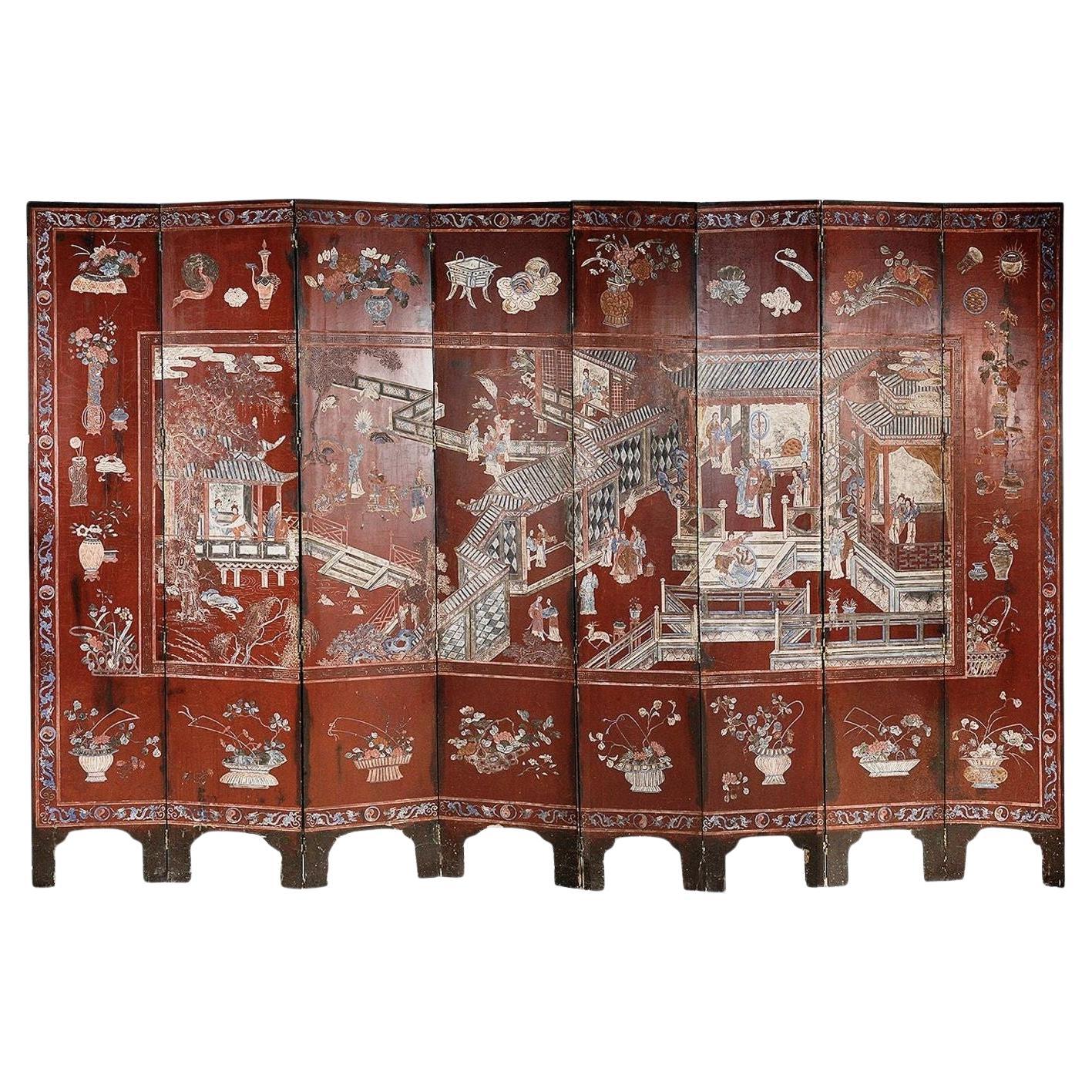 Early 19th Century Chinese Coromandel Lacquer Screen For Sale