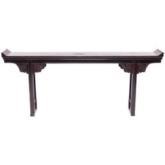 Early 19th Century Chinese Eight Dragons Flanked Altar Table