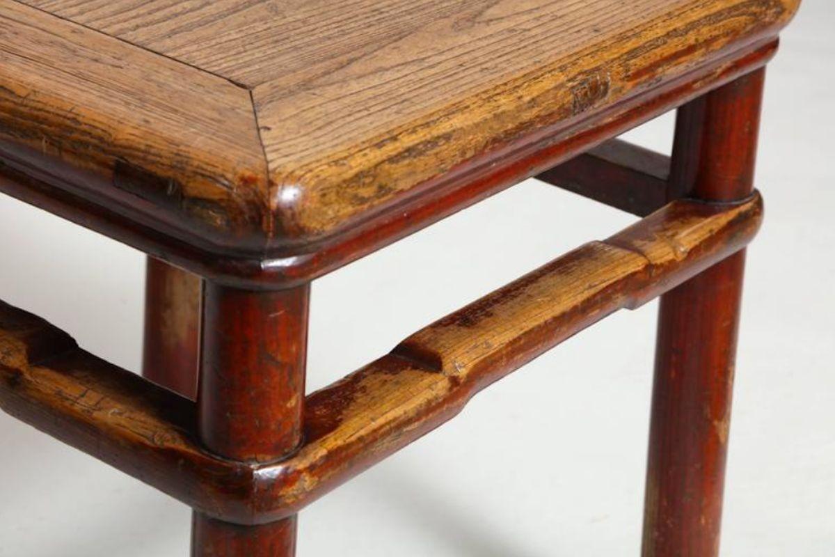 Qing Early 19th Century Chinese Elm Stool