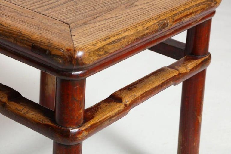 Early 19th Century Chinese Elm Stool For Sale at 1stDibs