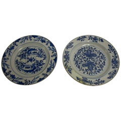 Early 19th Century Chinese Export Blue and White Porcelain Plates