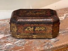 Early 19th Century Chinese Export Lacquer Tea Caddy