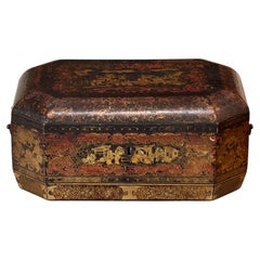 Early 19th Century Chinese Export Lacquer Tea Caddy