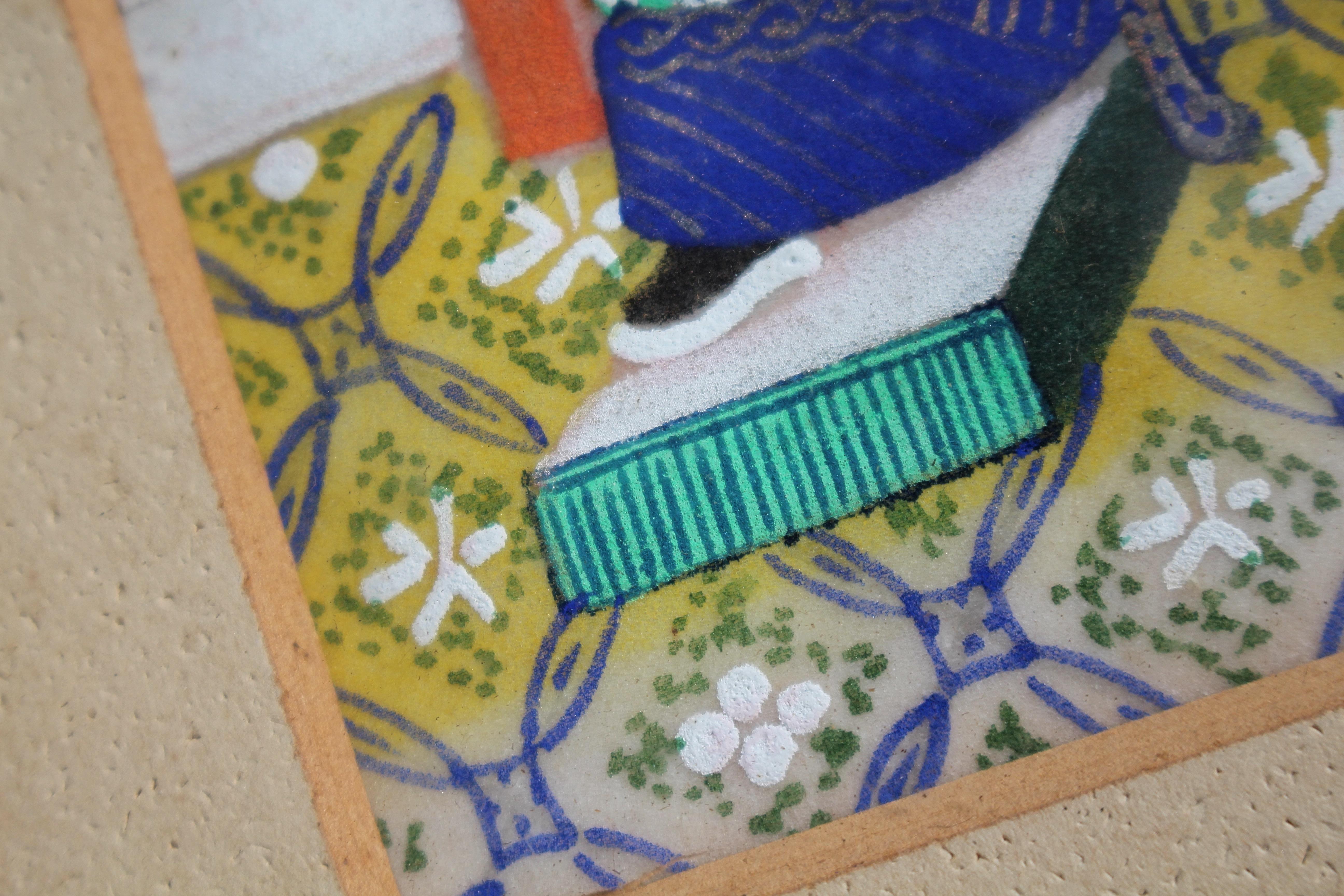 Chinesische Gouache auf Papier des frühen 19. Jahrhunderts Porträt eines königlichen Edelmannes im Angebot 2