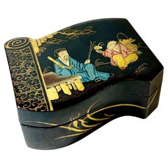 Early 19th Century Chinese Lacquer Scroll Form Box