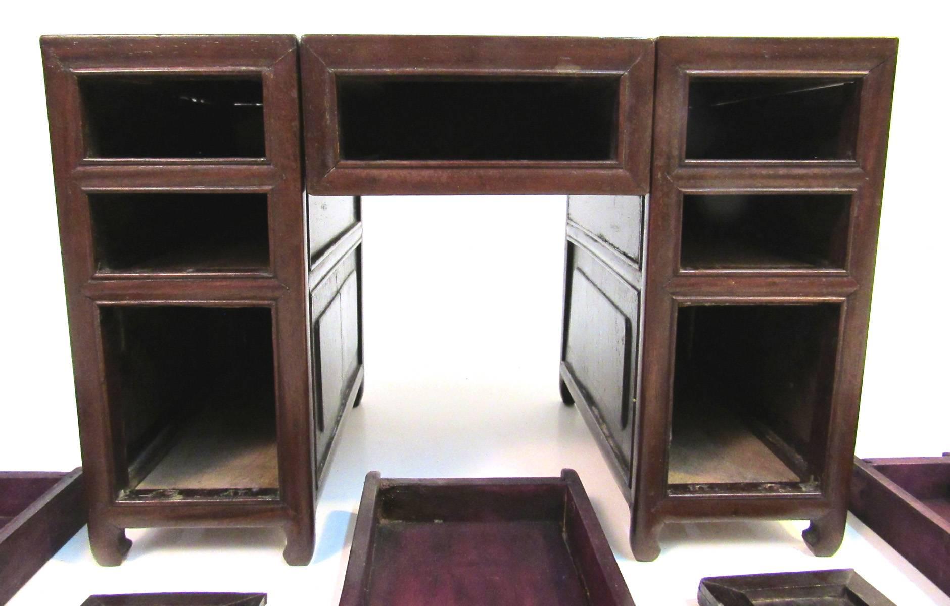 Wood Early 19th Century Chinese Miniature Desk