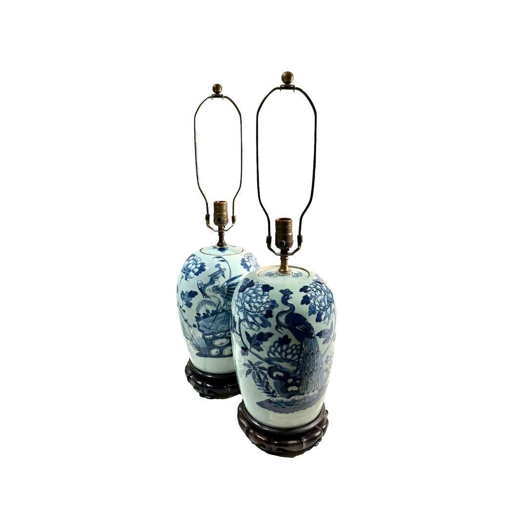 Early 19th Century Chinese Porcelain Lamps  In Good Condition For Sale In Tampa, FL
