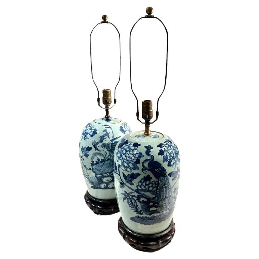 Early 19th Century Chinese Porcelain Lamps  For Sale