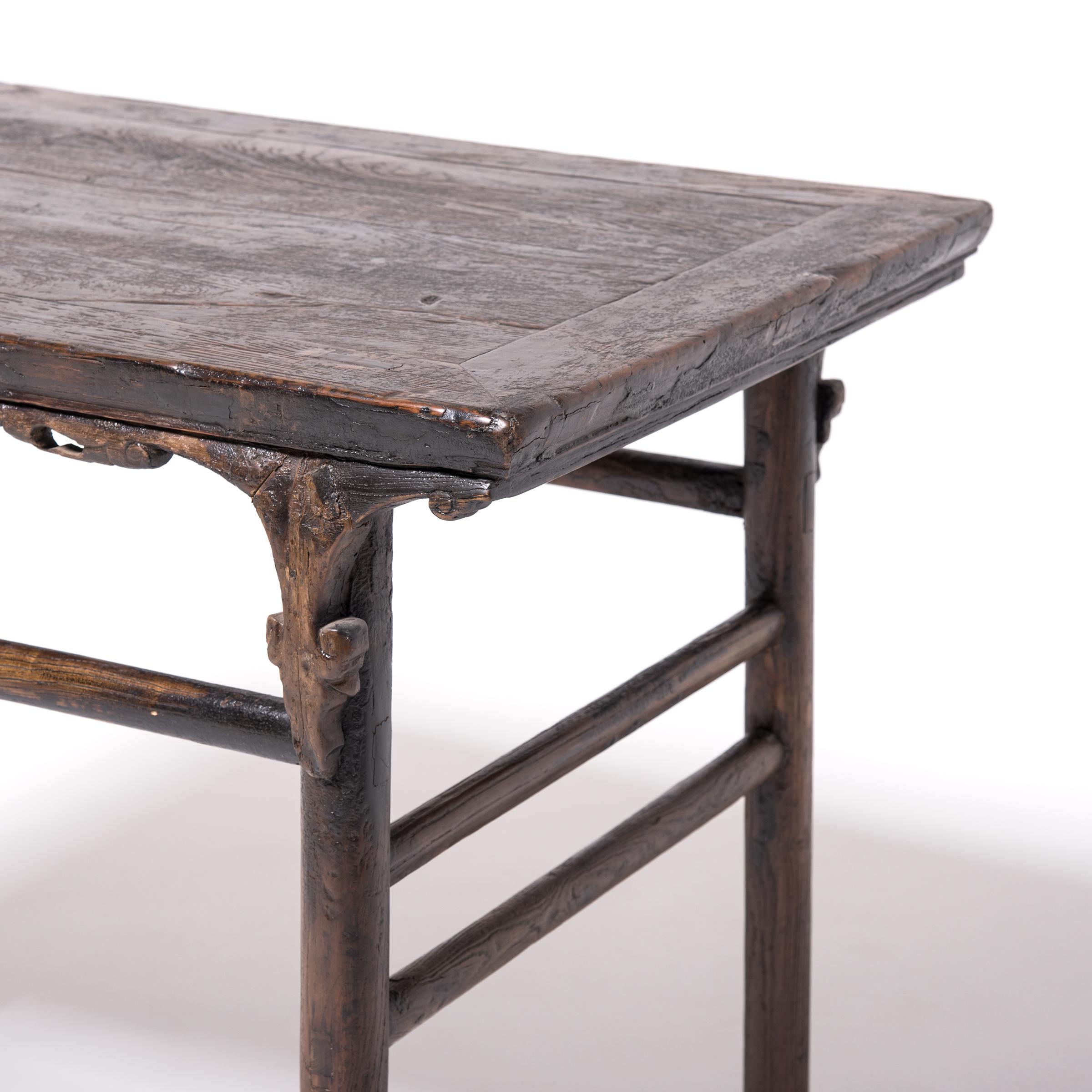 Elm Chinese Ruyi Wine Table, c. 1800 For Sale