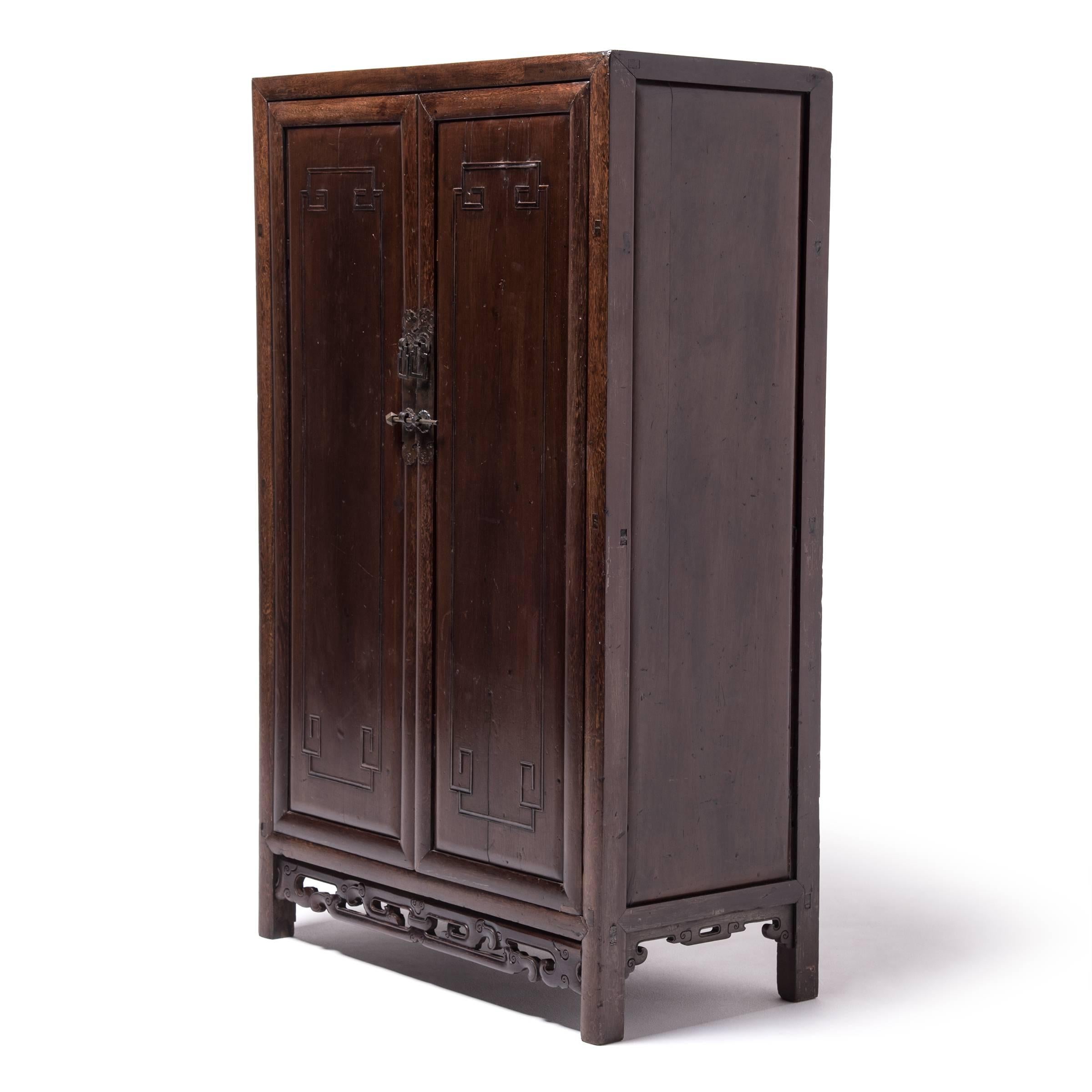 Qing Early 19th Century Chinese Two-Door Cabinet