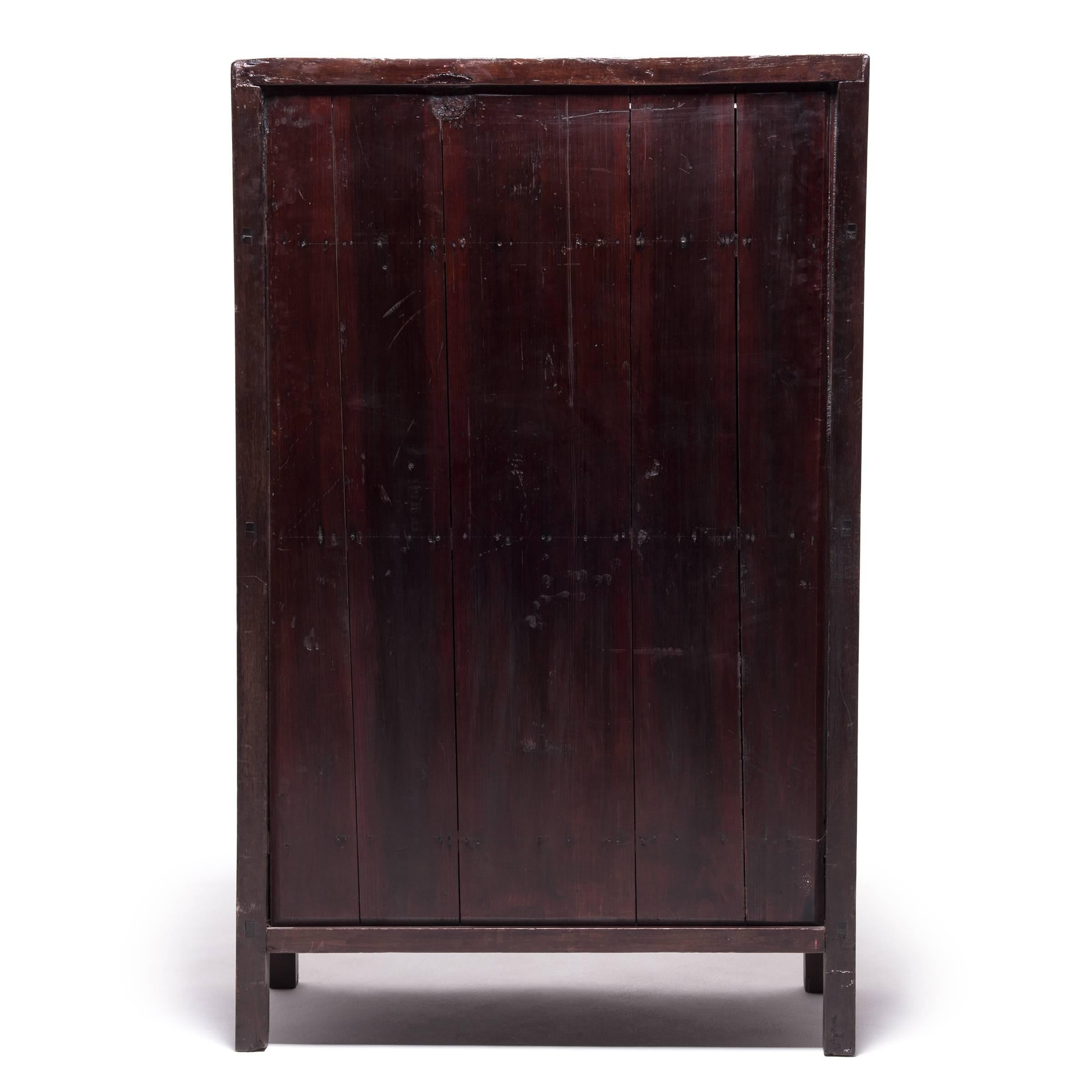 Polished Early 19th Century Chinese Two-Door Cabinet