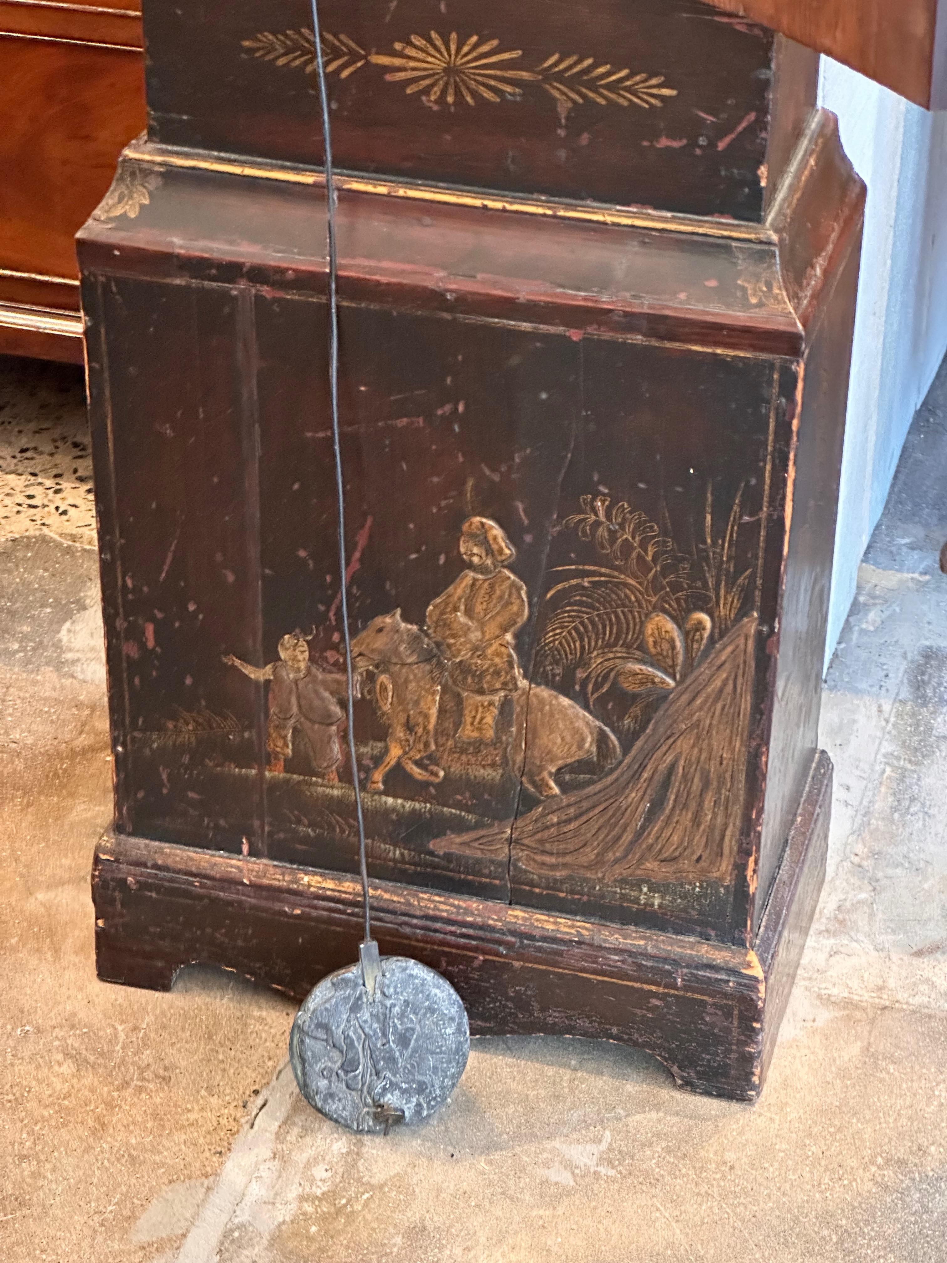 Early 19th Century Chinoiserie Tall Clock 1