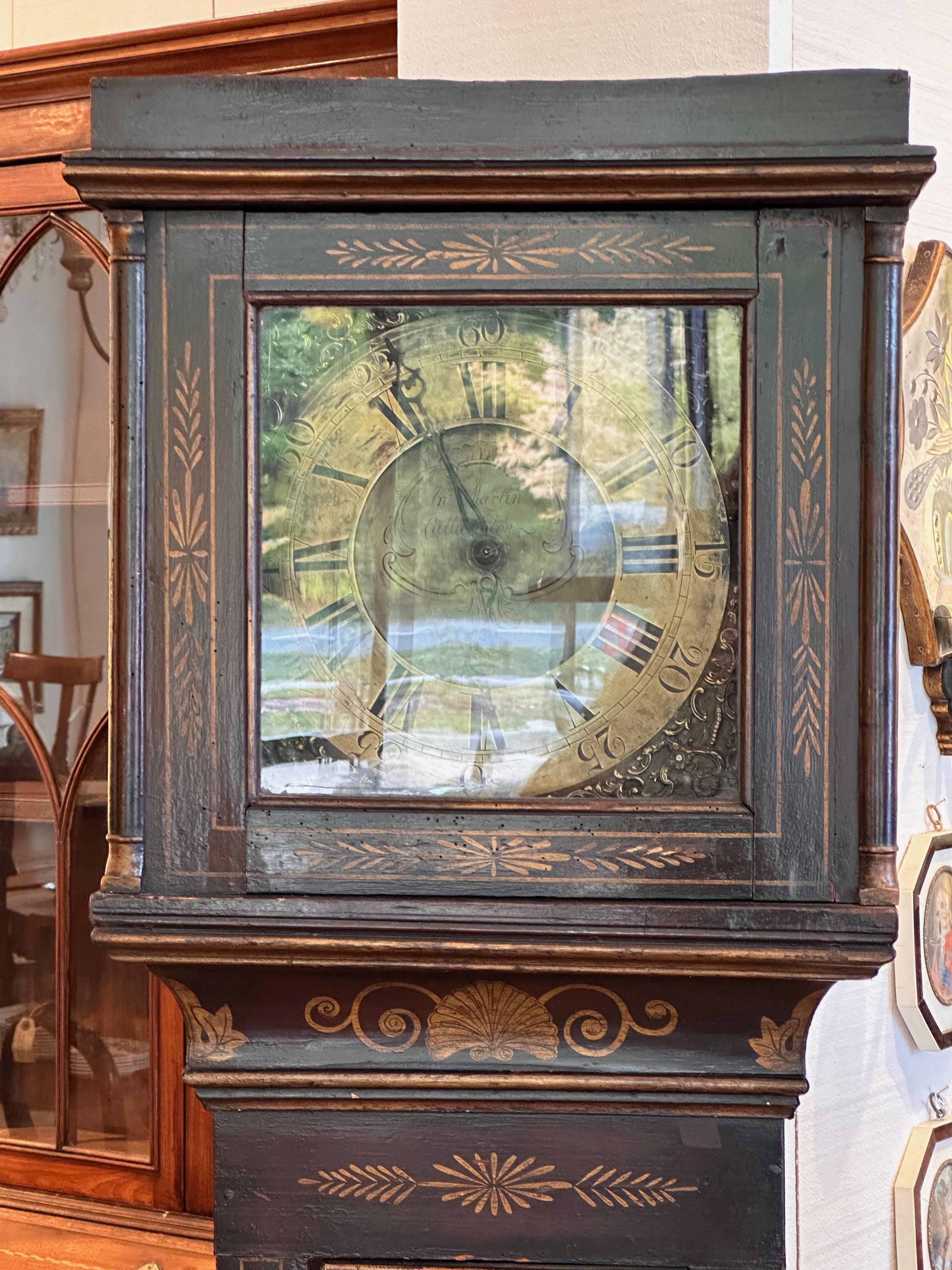 Early 19th Century Chinoiserie Tall Clock For Sale 2