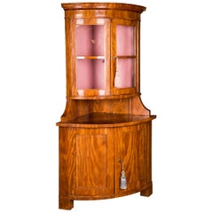 Early 19th Century Classic Biedermeier Corner Vitrine from South Germany