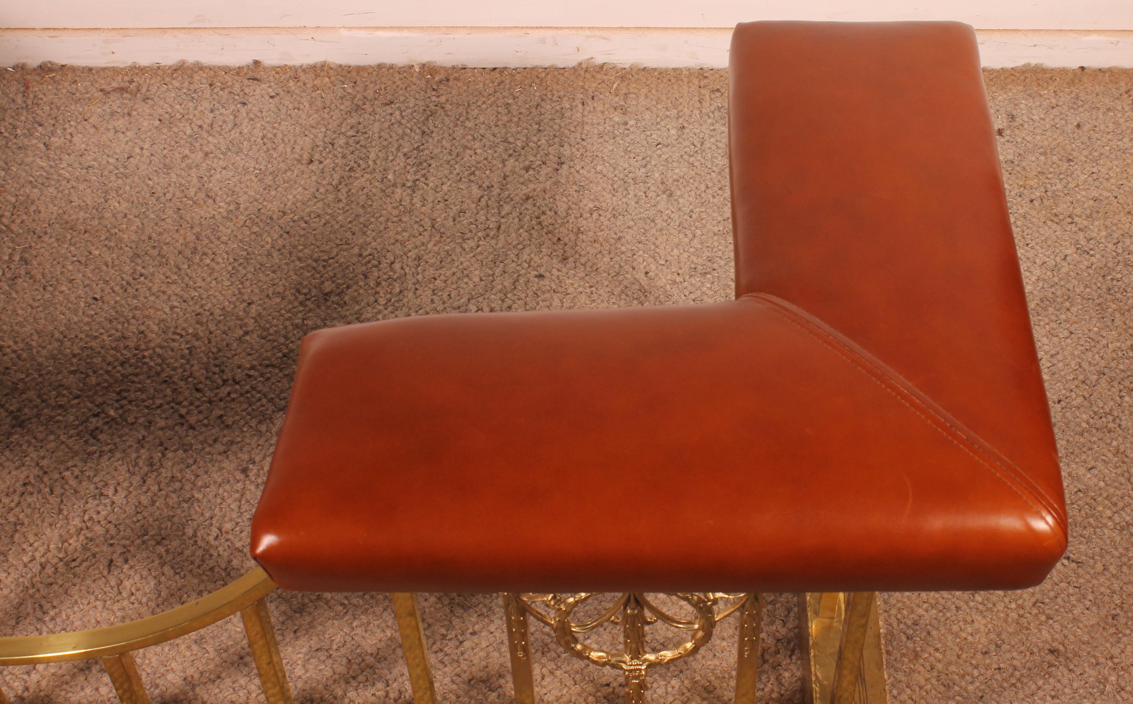 Frühes 19. Jahrhundert Club Fender in Messing und Leder im Zustand „Gut“ im Angebot in Brussels, Brussels