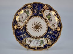 Early 19th century Coalport John Rose period cabinet trio, circa 1811-20