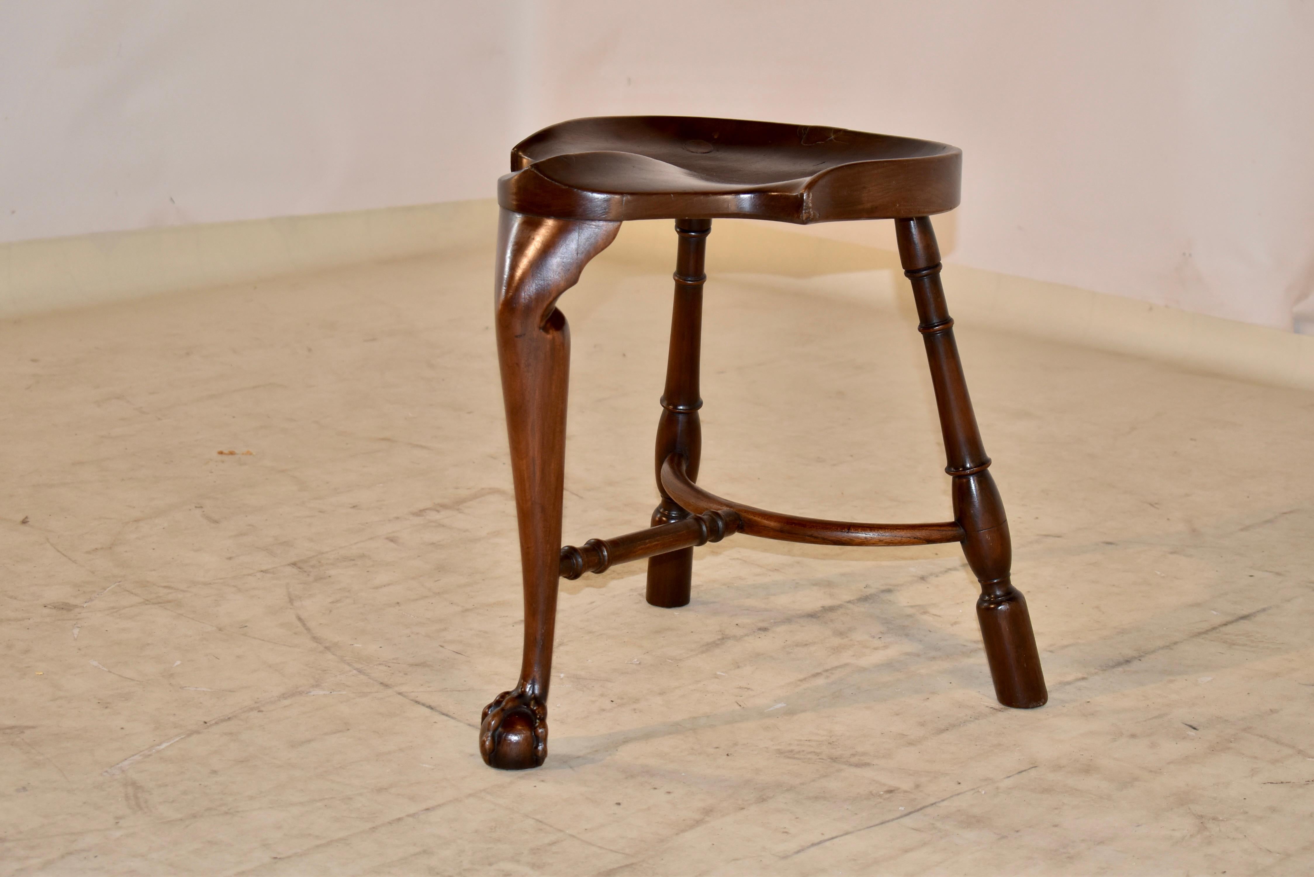 English Early 19th Century Cock Fighting Stool For Sale