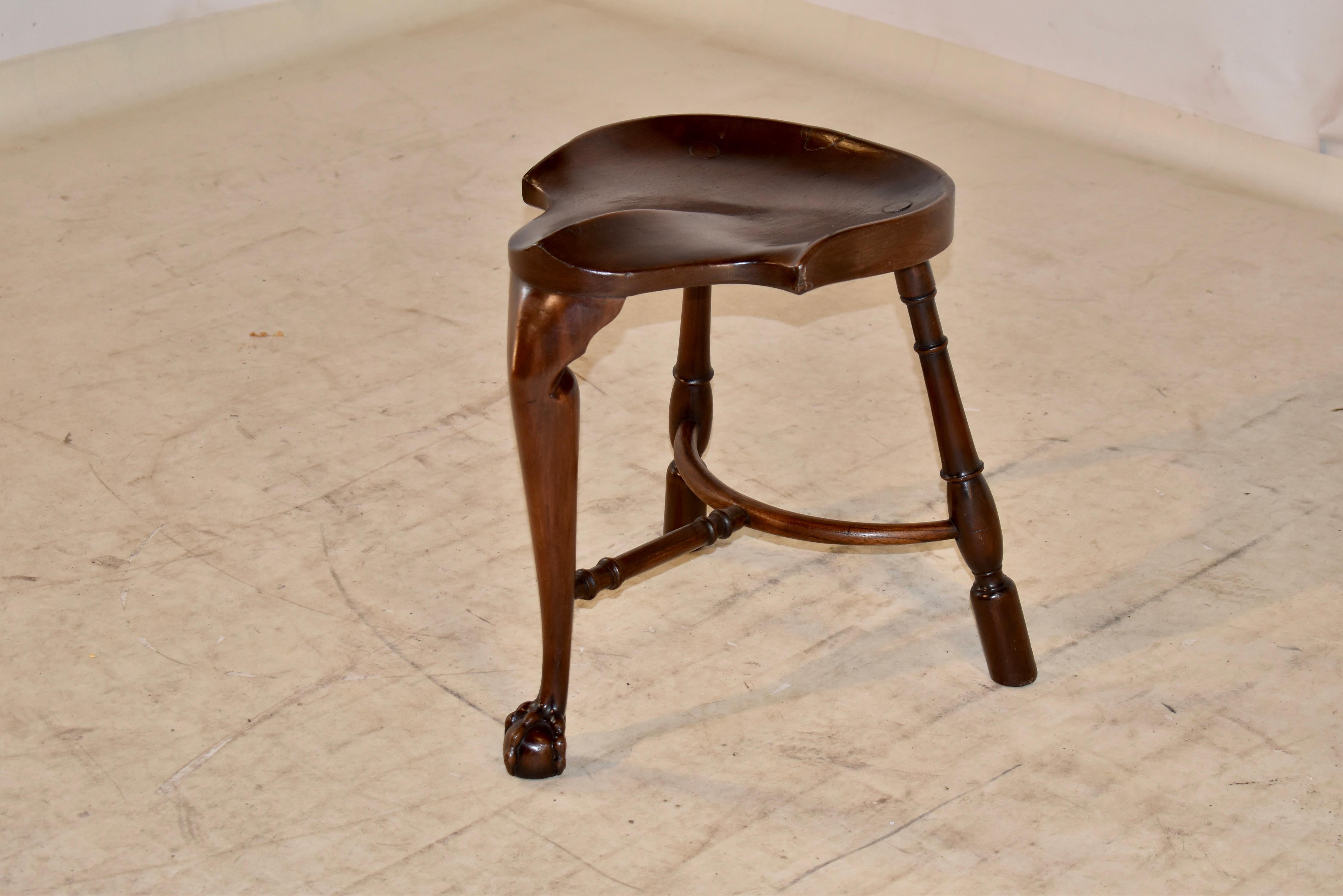 Early 19th Century Cock Fighting Stool In Good Condition For Sale In High Point, NC