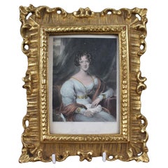 Early 19th Century Coloured Mezzotint in Gilt Frame